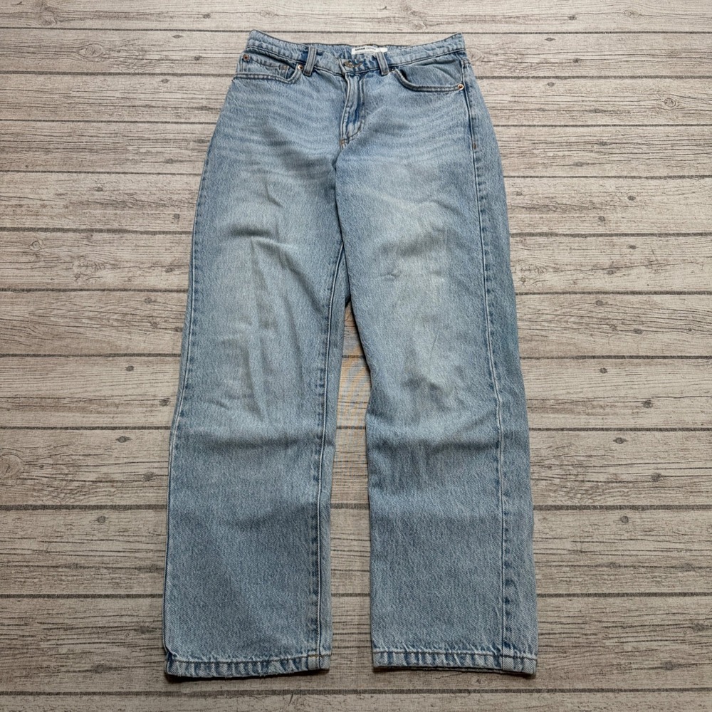Garage Jeans Women's 3 Blue Light Wash High Rise Wide Leg Denim Vintage Straight